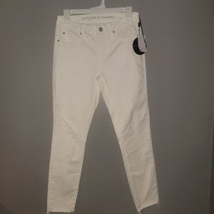 Articles of Society Jeans Women White Skinny Stretch Crop Size 27 NWT
